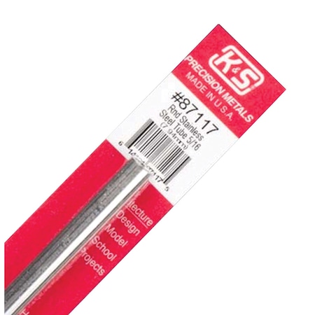 K&S Precision Metals K&S 5/16 in. D X 1 ft. L Stainless Steel Tube 1 pk 87117